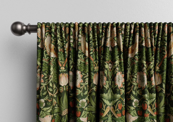 William Morris At Home Strawberry Thief, Nettle - Made to Measure Curtains - Image 9